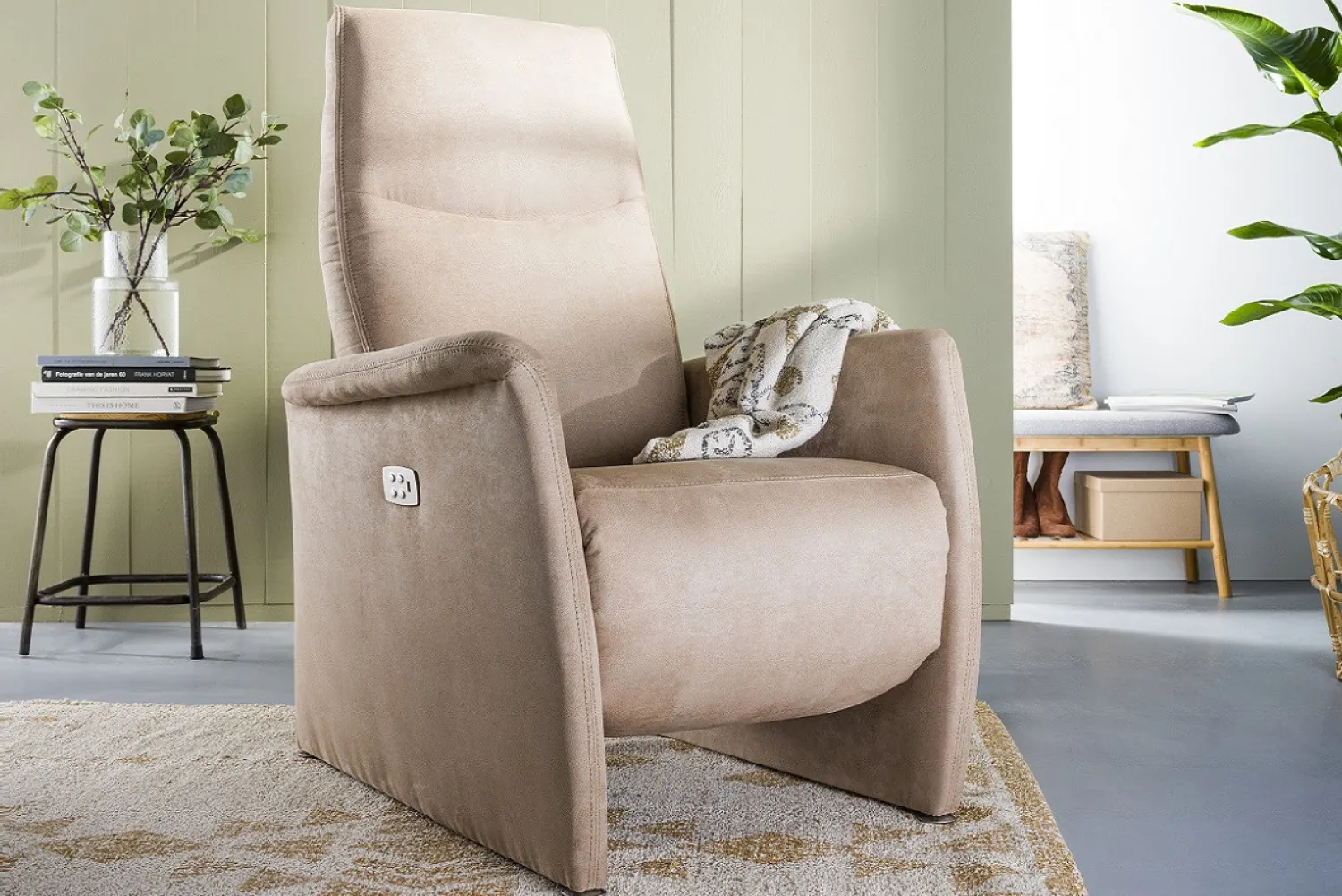 Woonsquare Alta relaxfauteuil creme Online