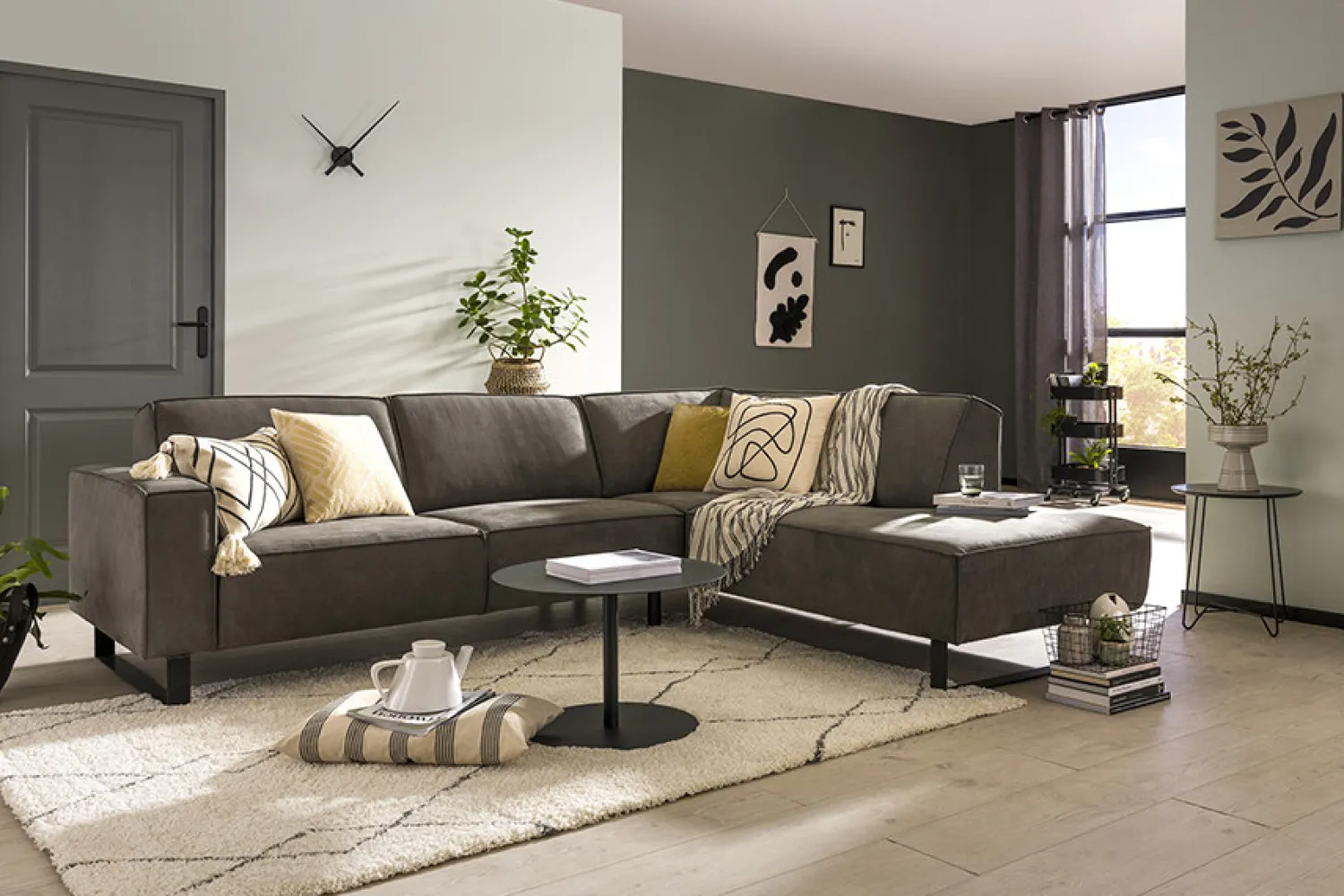 Woonsquare Amante hoekbank antraciet Sale
