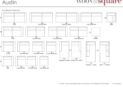 Woonsquare Austin hoekbank ribcord New