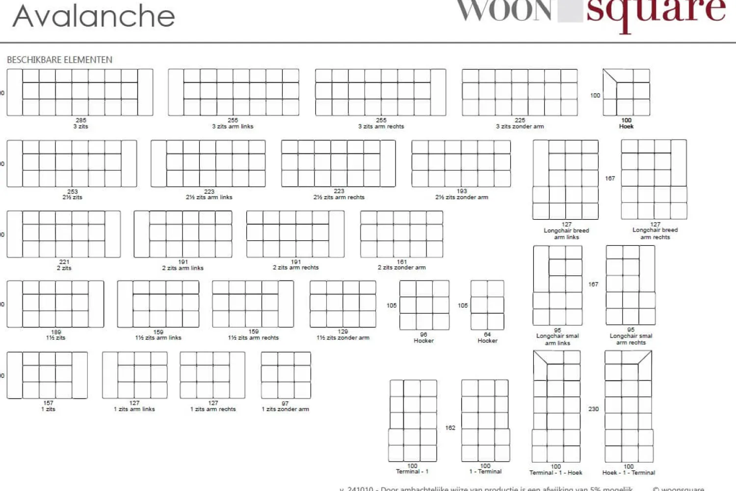 Woonsquare Avalanche hoekbank Online