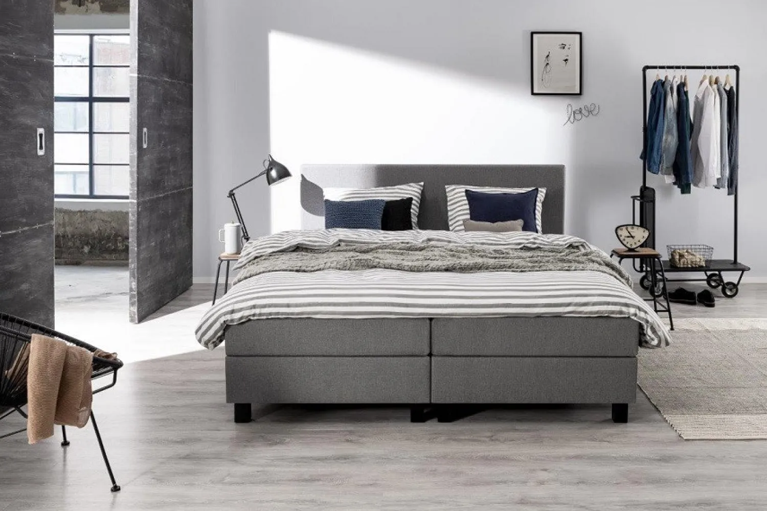 Woonsquare Corso boxspring grijs Clearance
