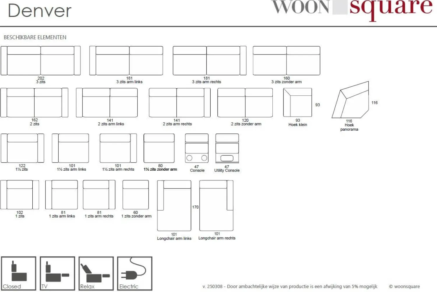 Woonsquare Denver hoekbank Outlet