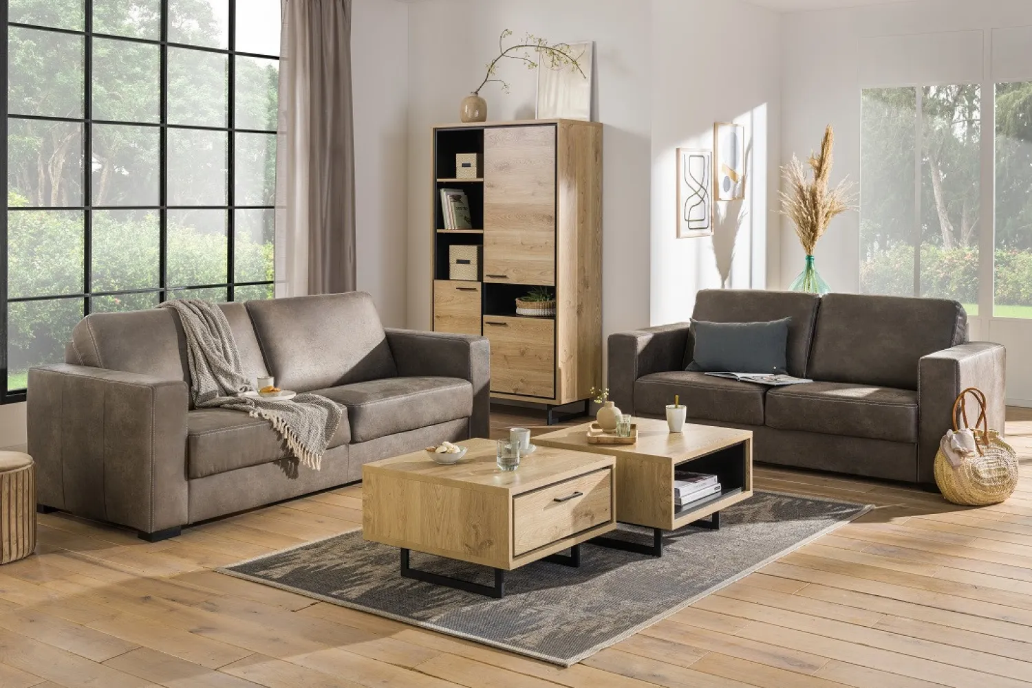 Woonsquare Modena 2-zits bruin New