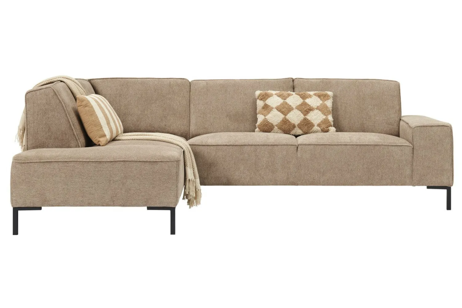 Woonsquare Mondial hoekbank taupe Discount