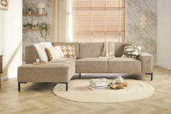 Woonsquare Mondial hoekbank taupe Discount