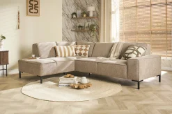 Woonsquare Mondial hoekbank taupe Discount