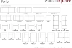 Woonsquare Porto hoekbank oker New