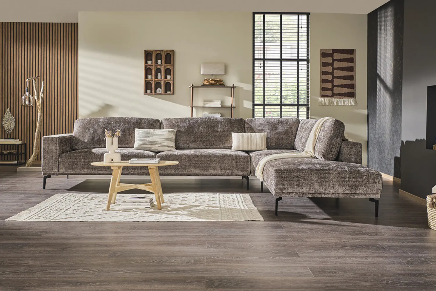 Woonsquare Riviera hoekbank taupe