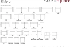 Woonsquare Riviera hoekbank taupe