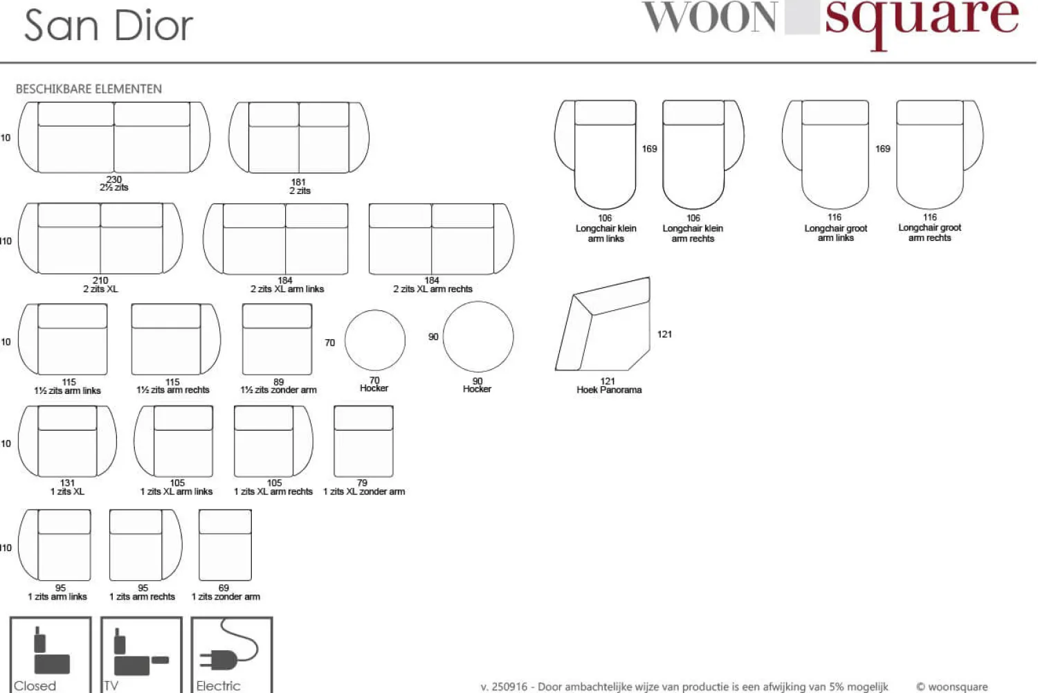 Woonsquare San Dior hoekbank New