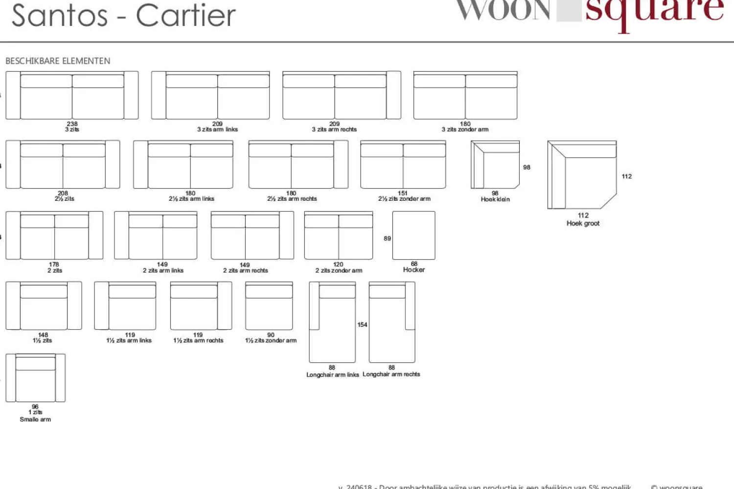 Woonsquare Santos fauteuil bruin Outlet