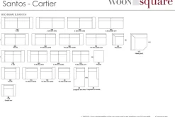 Woonsquare Santos 3-zits cognac